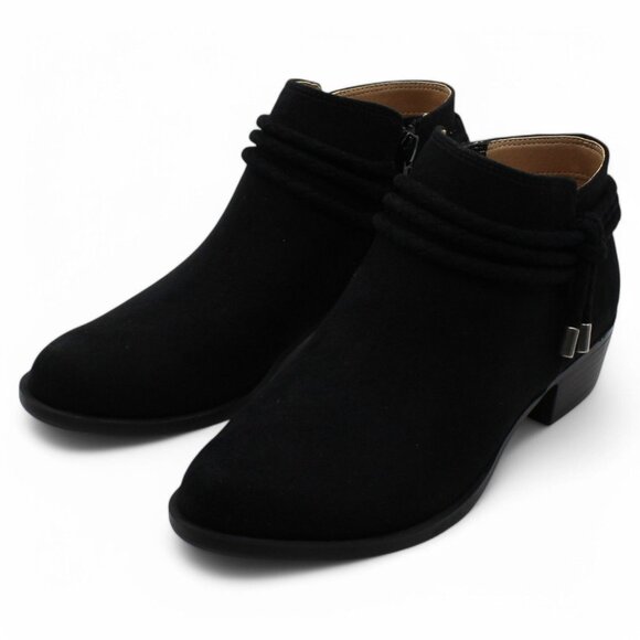 Life Stride Velocity Womens Black Braided Comfort Andrea Round Toe Block Heel Zi - Picture 6 of 9